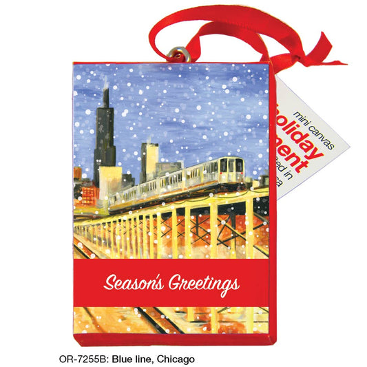 Blue Line, Chicago, Ornament (OR-7255B)